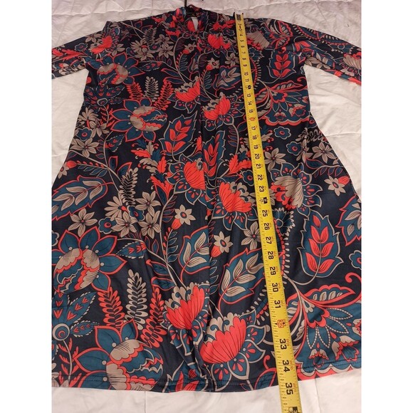 Camisa Open Top Size L Multicolor Floral Pockets - Picture 5 of 9